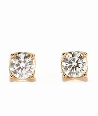 The Gold Gods Round Cut Moissanite Stud Earrings