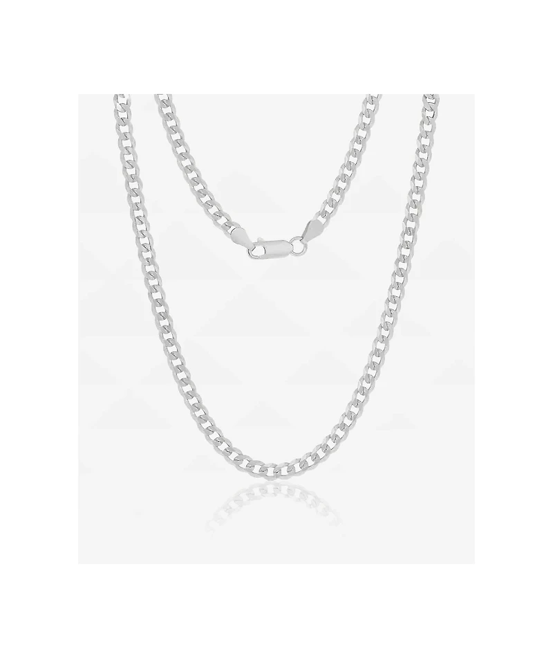 The Gold Gods Silver 20" Curb Cuban Chain Necklace