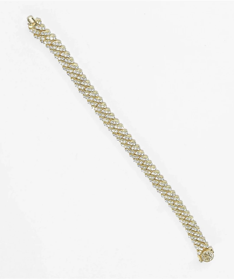The Gold Gods Straight 8mm Gold Cuban Bracelet