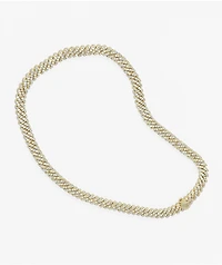 The Gold Gods Straight Diamond & 8mm Cuban Chain Necklace