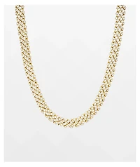 The Gold Gods Straight Diamond & 8mm Cuban Chain Necklace