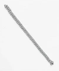 The Gold Gods Straight Diamond White Gold 8mm Cuban Link Bracelet