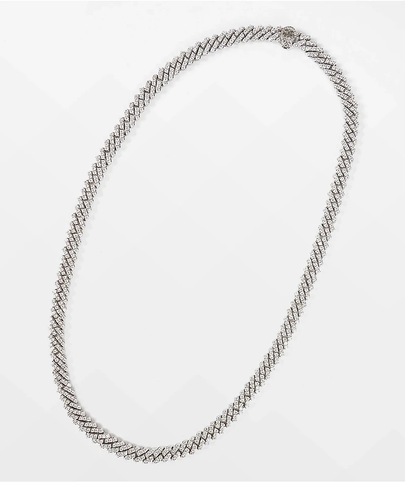 The Gold Gods Straight Edge 8mm 22" Gold Diamond Cuban Link Choker Chain Necklace