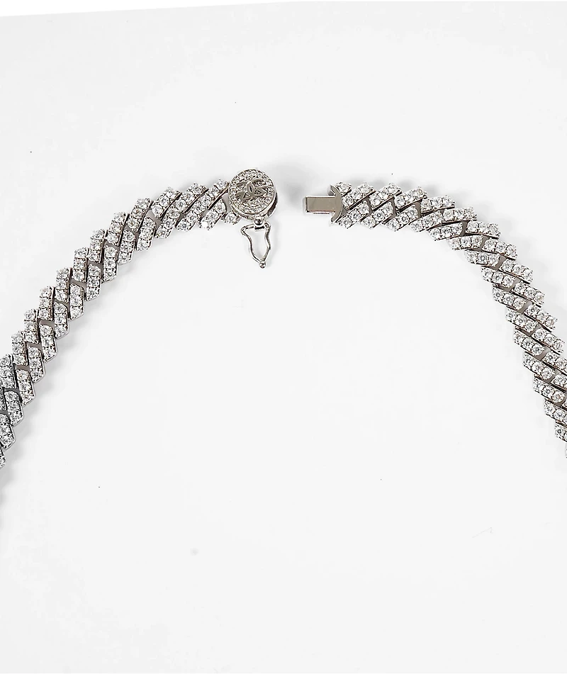 The Gold Gods Straight Edge 8mm 22" Gold Diamond Cuban Link Choker Chain Necklace