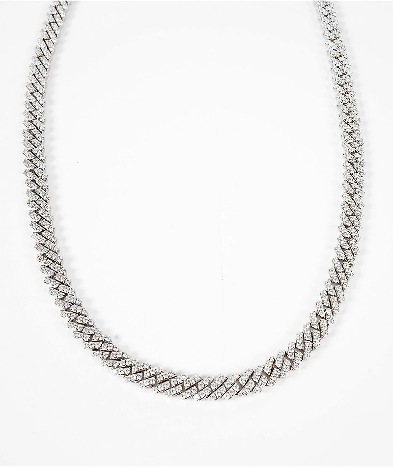 The Gold Gods Straight Edge 8mm 22" Gold Diamond Cuban Link Choker Chain Necklace