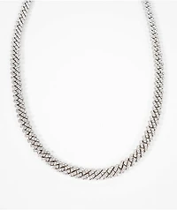 The Gold Gods Straight Edge 8mm 22" Gold Diamond Cuban Link Choker Chain Necklace