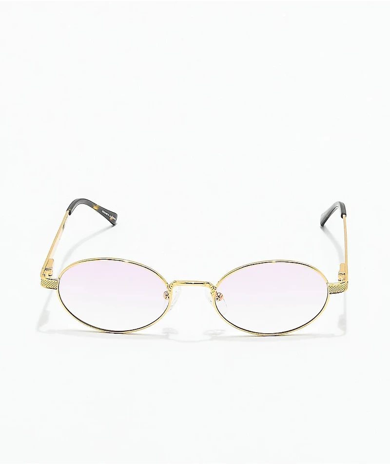 The Gold Gods The Ares Gold & Pink Gradient Sunglasses