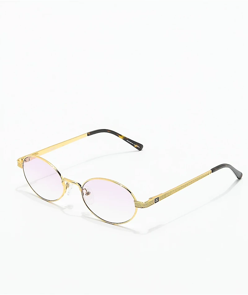 The Gold Gods The Ares Gold & Pink Gradient Sunglasses