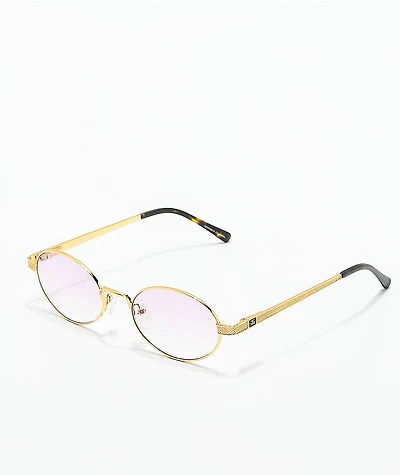 The Gold Gods The Ares Gold & Pink Gradient Sunglasses