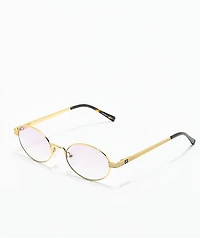 The Gold Gods The Ares Gold & Pink Gradient Sunglasses