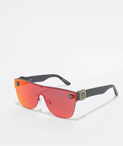 The Gold Gods The Cronos Black & Red Flash Sunglasses