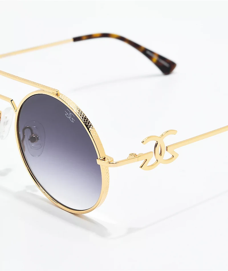 The Gold Gods The Visionaries Black Gradient Sunglasses