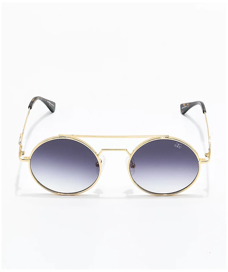 The Gold Gods The Visionaries Black Gradient Sunglasses