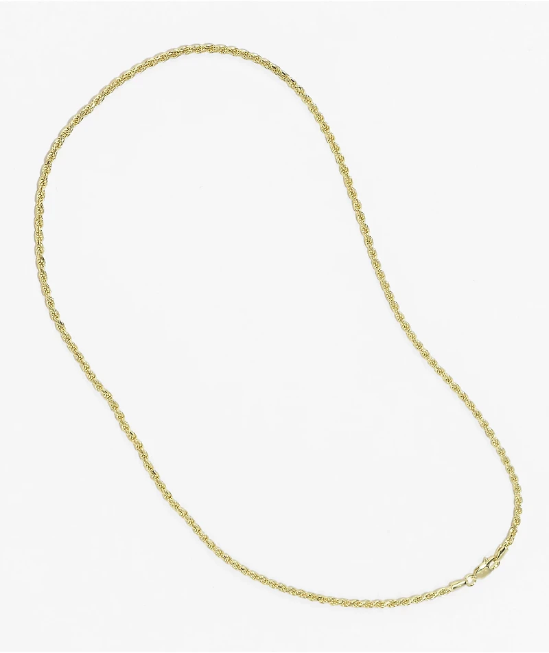 The Gold Gods Vermeil Diamond 20" Rope Chain Necklace