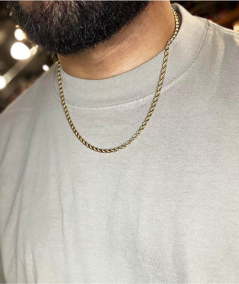 The Gold Gods Vermeil Diamond 20" Rope Chain Necklace