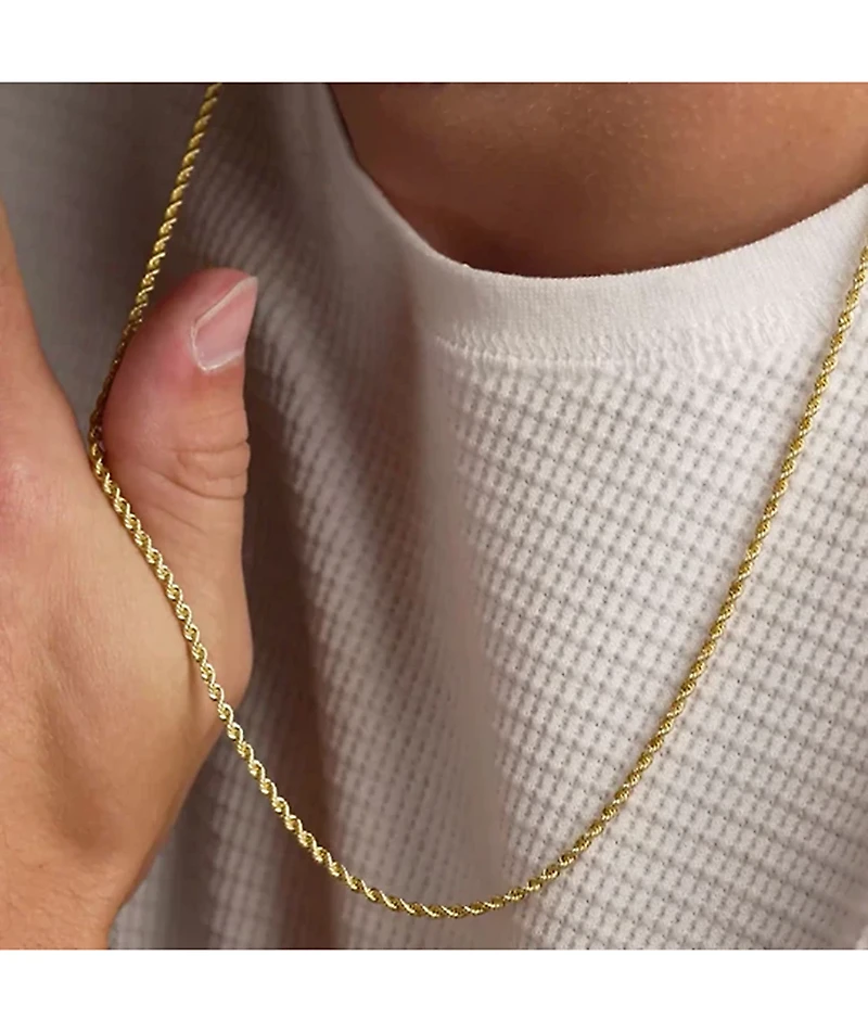 The Gold Gods Vermeil Diamond 20" Rope Chain Necklace