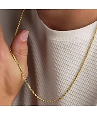 The Gold Gods Vermeil Diamond 20" Rope Chain Necklace