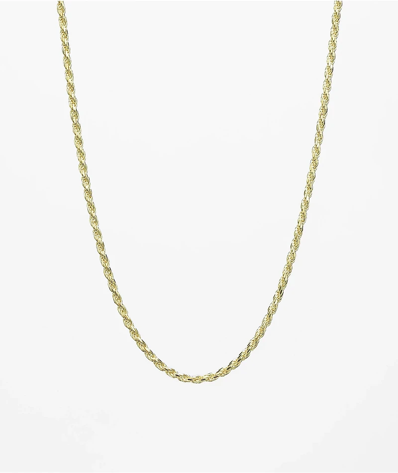 The Gold Gods Vermeil Diamond 20" Rope Chain Necklace