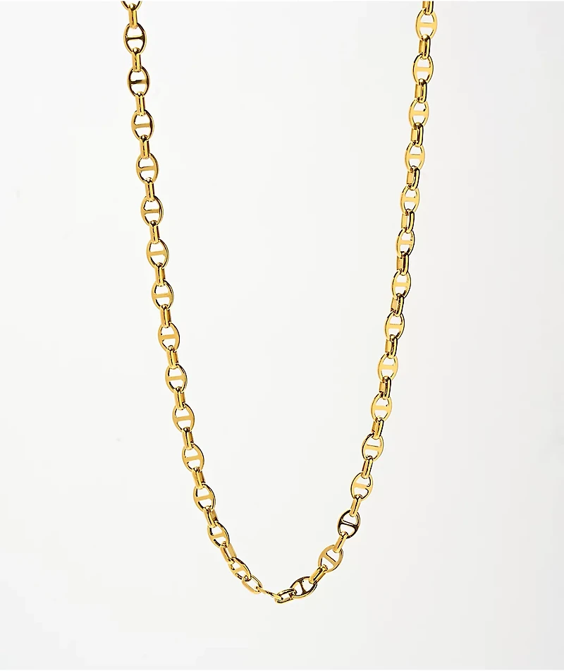 The Gold Gods Vermeil Mariner Anchor Chain Necklace