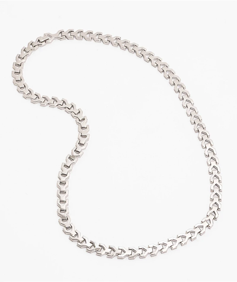 The Gold Gods White Gold Y-Link 22" Necklace