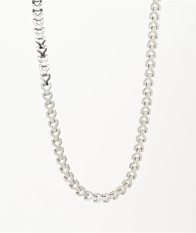 The Gold Gods White Gold Y-Link 22" Necklace