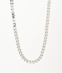 The Gold Gods White Gold Y-Link 22" Necklace