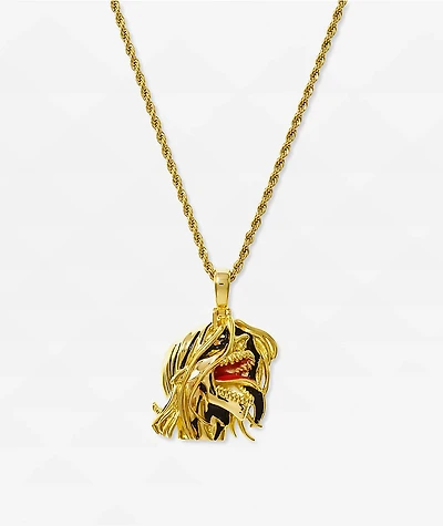 The Gold Gods x Attack On Titan Eren Roar 22" Rope Chain Necklace