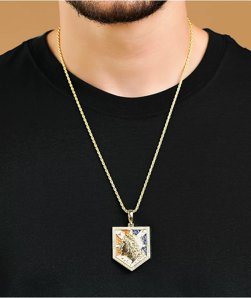 The Gold Gods x Attack On Titan Wall Maria Yellow Chain Necklace