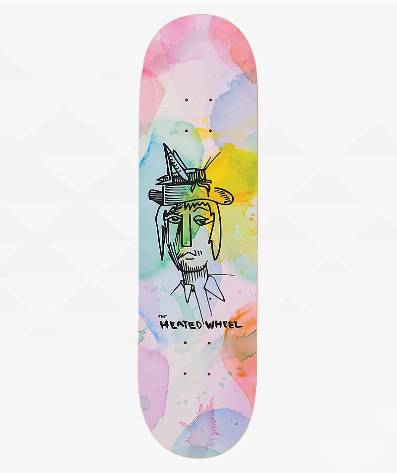 The Heated Wheel Grasshopper Guy 8.25" Skateboard Deck