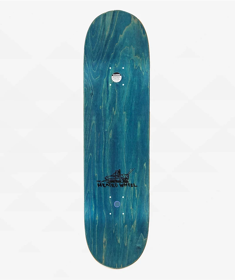 The Heated Wheel Grasshopper Guy 8.38" Skateboard Deck