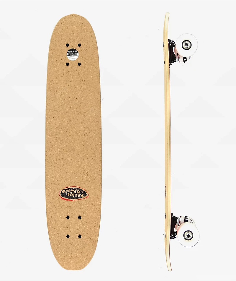 The Heated Wheel Polarizer Baja Cork Top 27.5" Cruiser Skateboard Complete