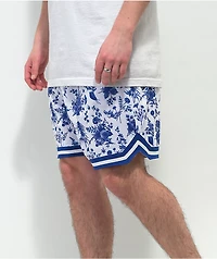 The High & Mighty Fine China Blue White Basketball Shorts