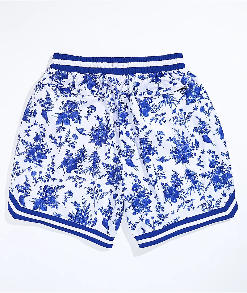 The High & Mighty Fine China Blue White Basketball Shorts