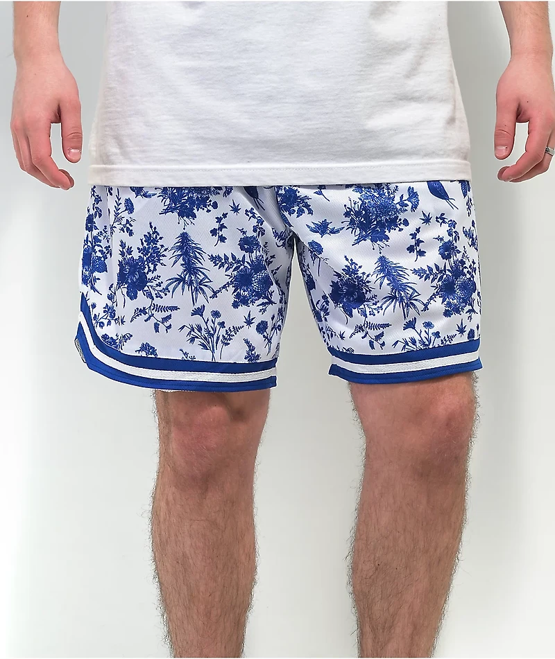 The High & Mighty Fine China Blue White Basketball Shorts