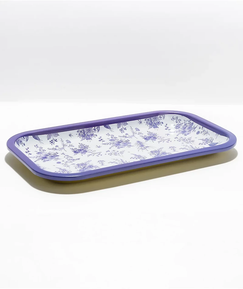 The High & Mighty Fine China White & Purple Key Tray