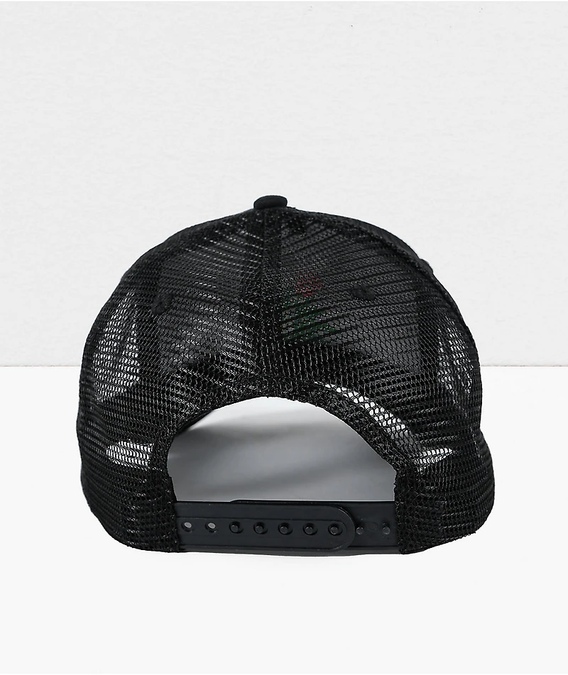 The High & Mighty Flowers Black Trucker Hat