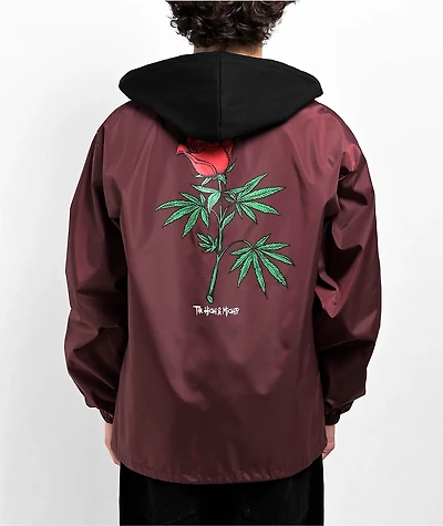 The High & Mighty Bloom Burgundy Hooded Coach Jacket