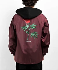 The High & Mighty Bloom Burgundy Hooded Coach Jacket