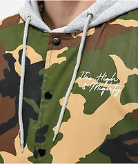 The High & Mighty NYC Camo Hooded Coach Jacket
