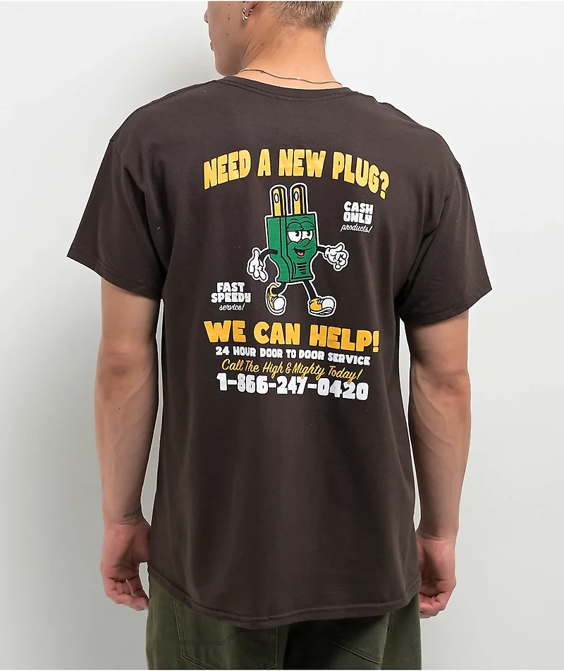 The High & Mighty Plug Brown T-Shirt