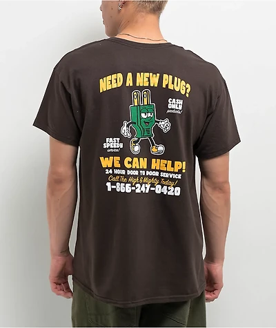 The High & Mighty Plug Brown T-Shirt