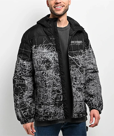 The Key Street Auckland Black Puffer Jacket