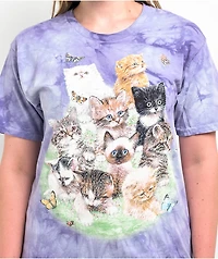 The Mountain 10 Kittens Purple Tie Dye T-Shirt
