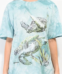 The Mountain Sea Turtle Teal Tie Dye T-Shirt