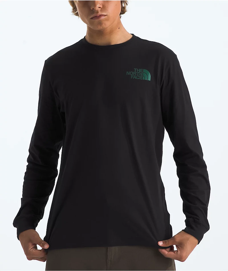 The North Face Crown Shyness Trees Black Long Sleeve T-Shirt