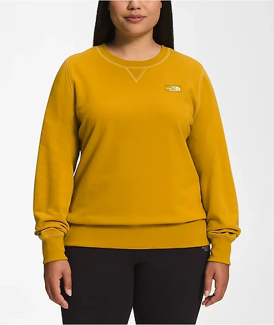 The North Face Heritage Patch Yellow Crewneck Sweatshirt