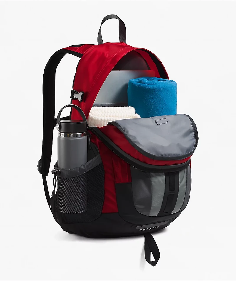 The North Face Hot Shot SE Red & Zinc Backpack