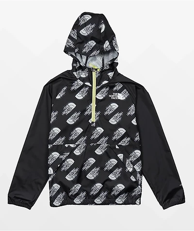 The North Face Kids Printed Packable Black Jacket