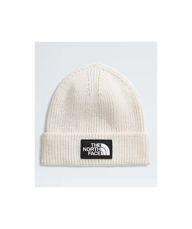 The North Face Logo Box White Dune Beanie