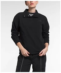 The North Face Pali Pile Fleece Black Quarter Button Sweatshirt